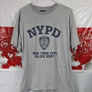 Gray Officially NYPD Graphic T-Shirt Mens XL (M150)